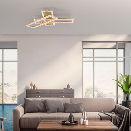 JUST LIGHT. 14733-60 - LED plafonska svetiljka GLITRA LED/35W/230V 57,25x72,05 cm zlatna
