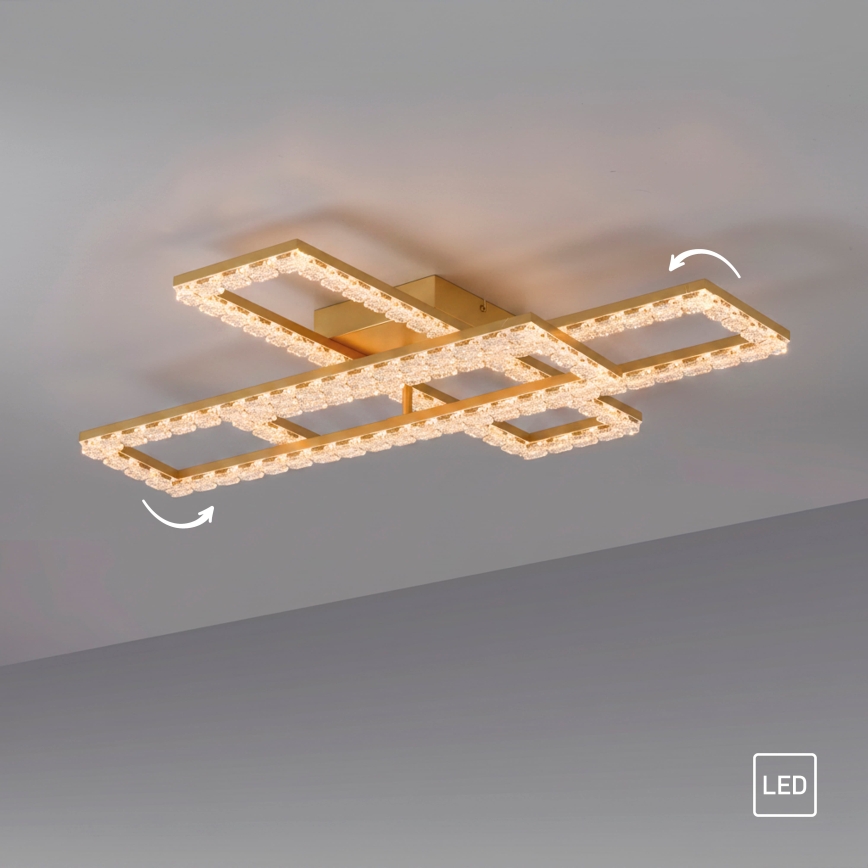 JUST LIGHT. 14733-60 - LED plafonska svetiljka GLITRA LED/35W/230V 57,25x72,05 cm zlatna