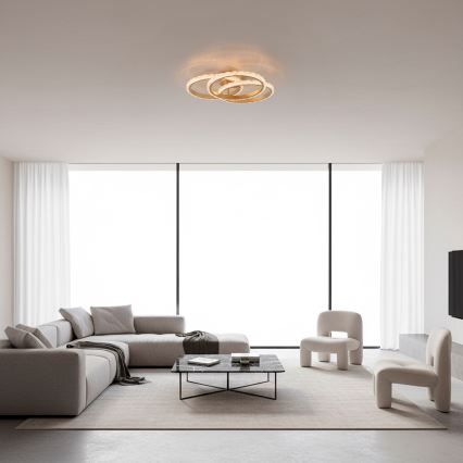 JUST LIGHT. 14734-60 - LED stropna svetiljka GLITRA LED/37W/230V prečnika 50 cm zlatna