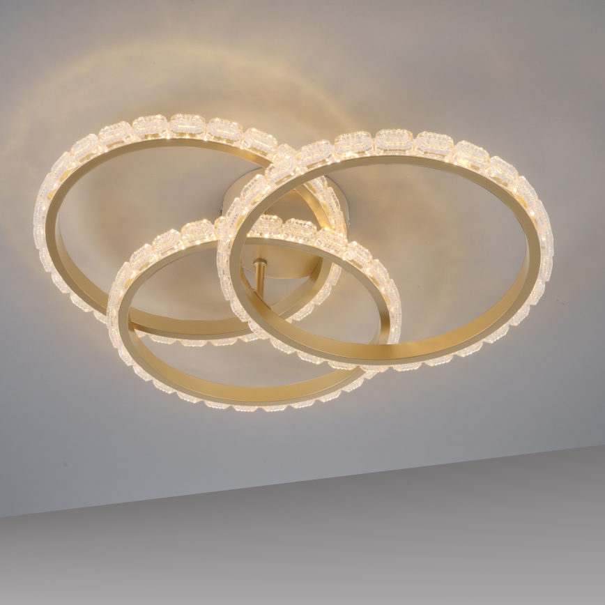 JUST LIGHT. 14734-60 - LED stropna svetiljka GLITRA LED/37W/230V prečnika 50 cm zlatna