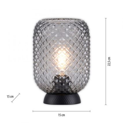 JUST LIGHT. 14906-18 - Stona lampa REISHI 1xE27/40W/230V crna
