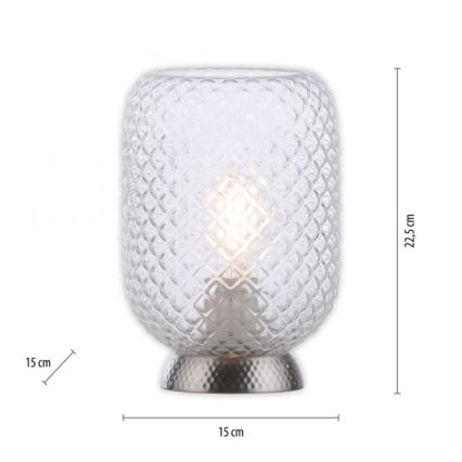 JUST LIGHT. 14906-55 - Stona lampa REISHI 1xE27/40W/230V matni hrom
