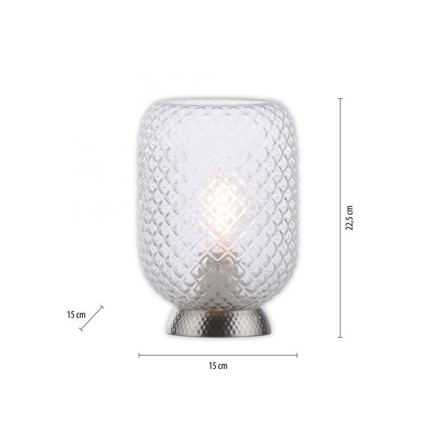 JUST LIGHT. 14906-55 - Stona lampa REISHI 1xE27/40W/230V matni hrom