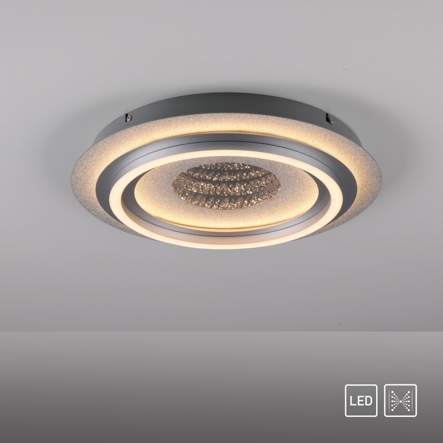JUST LIGHT. 15089-21 - LED stropna svetiljka CICHIO LED/36W/230V Ø 40 cm matni hrom
