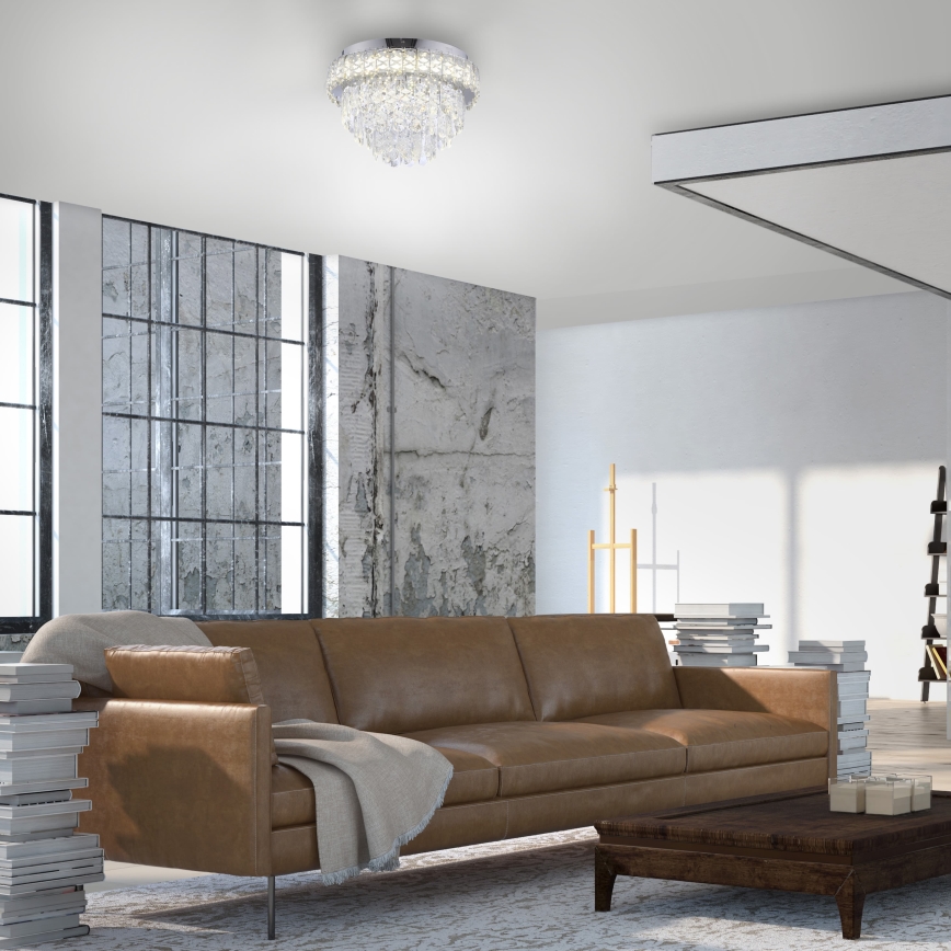 JUST LIGHT. 15092-17 - LED plafonsko svetlo KULUNKA LED/33W/230V prečnik 38 cm sjajni hrom