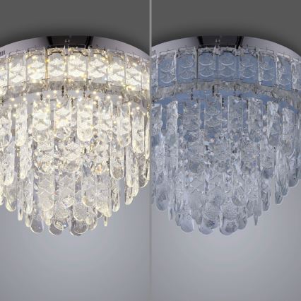 JUST LIGHT. 15092-17 - LED plafonsko svetlo KULUNKA LED/33W/230V prečnik 38 cm sjajni hrom