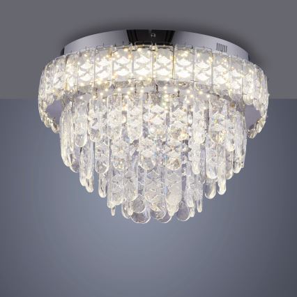 JUST LIGHT. 15092-17 - LED plafonsko svetlo KULUNKA LED/33W/230V prečnik 38 cm sjajni hrom