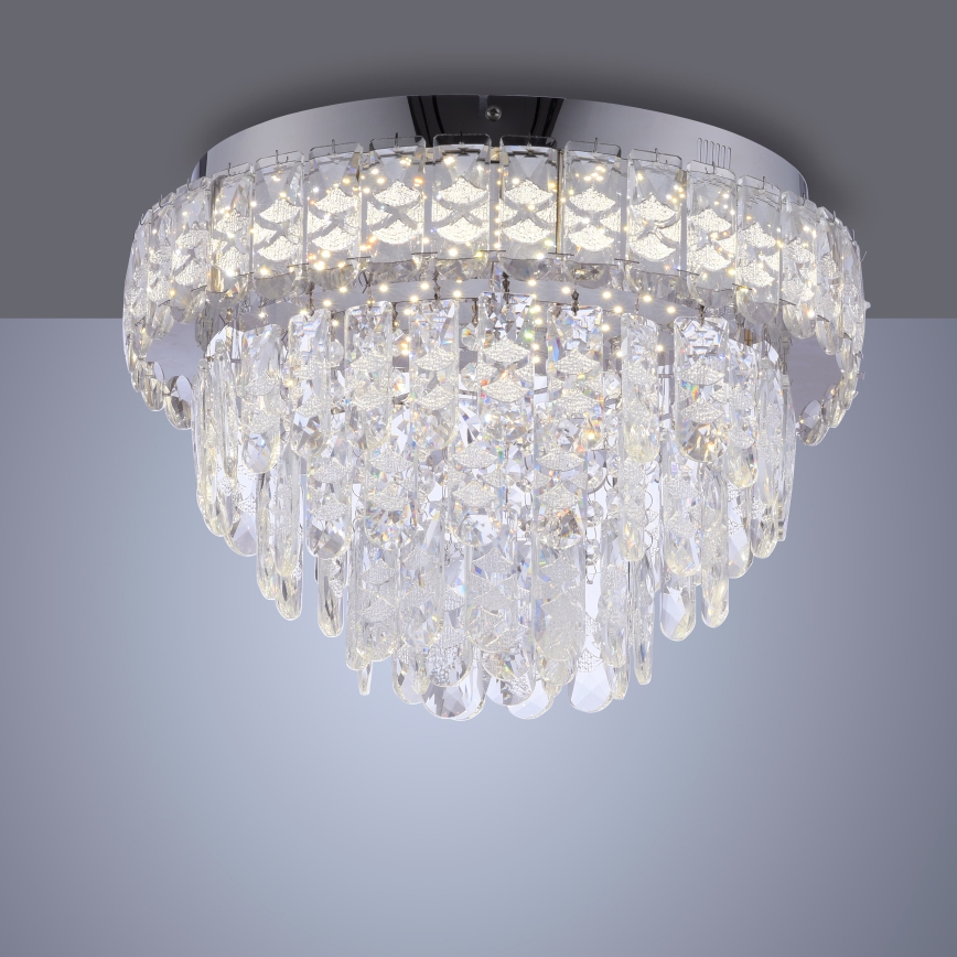 JUST LIGHT. 15092-17 - LED plafonsko svetlo KULUNKA LED/33W/230V prečnik 38 cm sjajni hrom