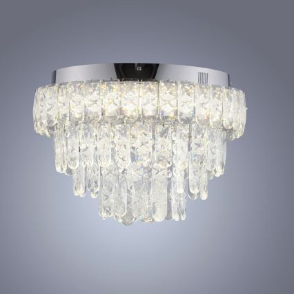JUST LIGHT. 15092-17 - LED plafonsko svetlo KULUNKA LED/33W/230V prečnik 38 cm sjajni hrom