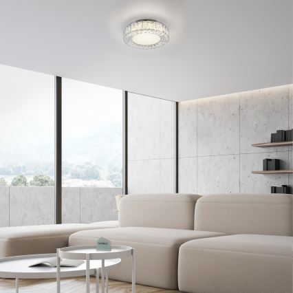 JUST LIGHT. 15221-17 - LED plafonsko svetlo KULUNKA LED/32W/230V prečnik 37 cm sjajni hrom