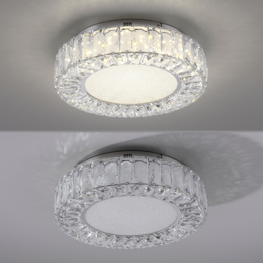JUST LIGHT. 15221-17 - LED plafonsko svetlo KULUNKA LED/32W/230V prečnik 37 cm sjajni hrom