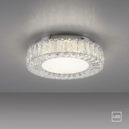 JUST LIGHT. 15221-17 - LED plafonsko svetlo KULUNKA LED/32W/230V prečnik 37 cm sjajni hrom