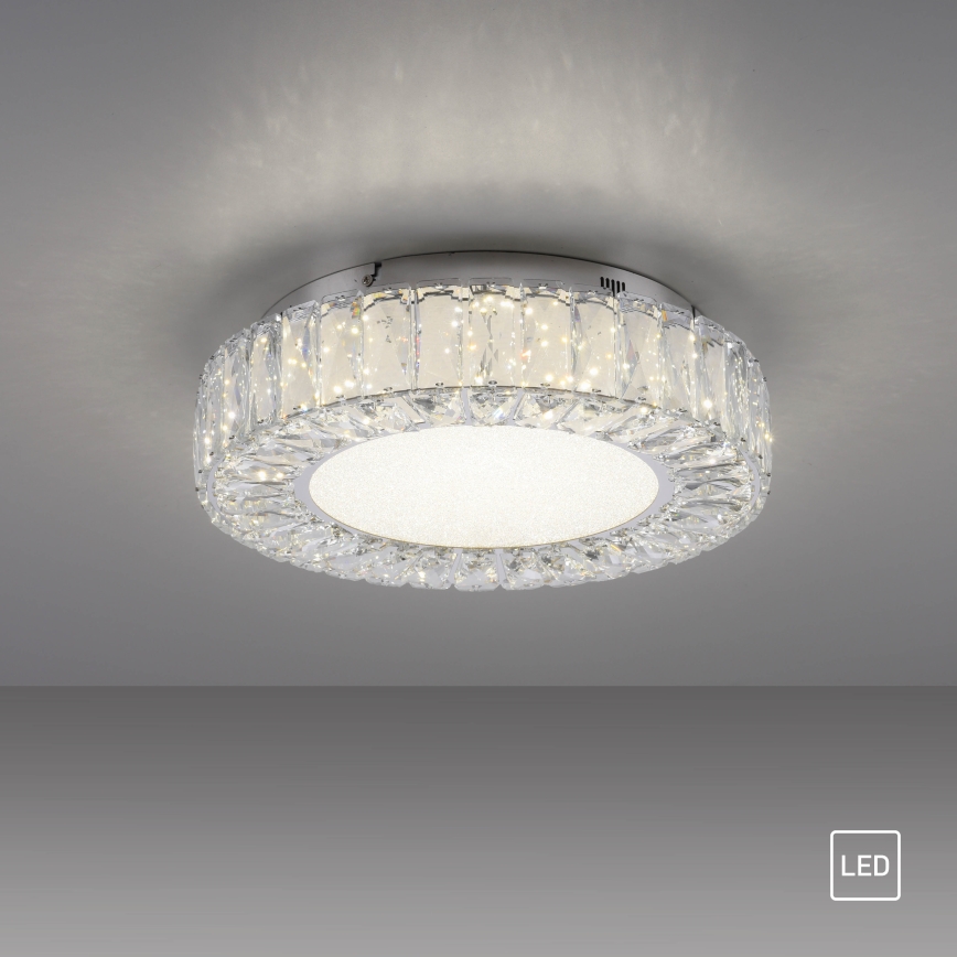 JUST LIGHT. 15221-17 - LED plafonsko svetlo KULUNKA LED/32W/230V prečnik 37 cm sjajni hrom