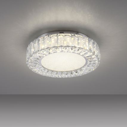 JUST LIGHT. 15221-17 - LED plafonsko svetlo KULUNKA LED/32W/230V prečnik 37 cm sjajni hrom
