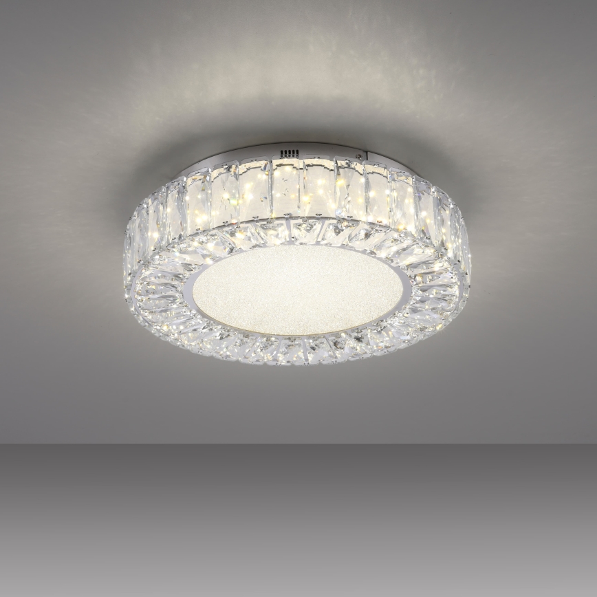 JUST LIGHT. 15221-17 - LED plafonsko svetlo KULUNKA LED/32W/230V prečnik 37 cm sjajni hrom