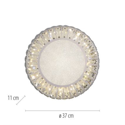JUST LIGHT. 15221-17 - LED plafonsko svetlo KULUNKA LED/32W/230V prečnik 37 cm sjajni hrom