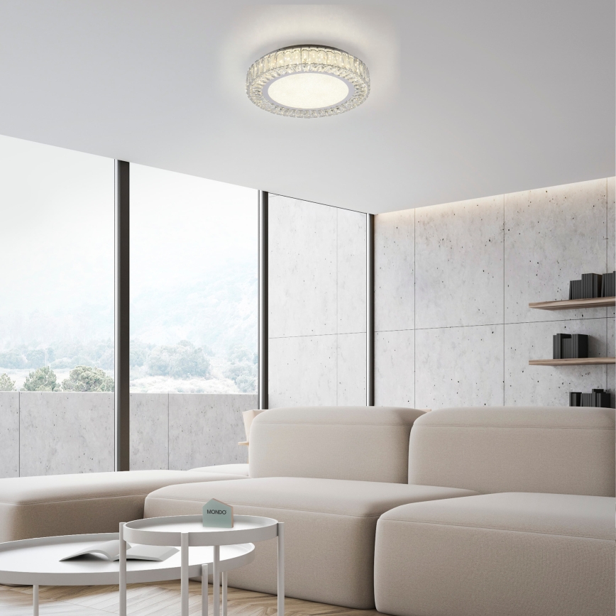 JUST LIGHT. 15222-17 - LED plafonsko svetlo KULUNKA LED/46W/230V prečnika 50 cm sjajni hrom