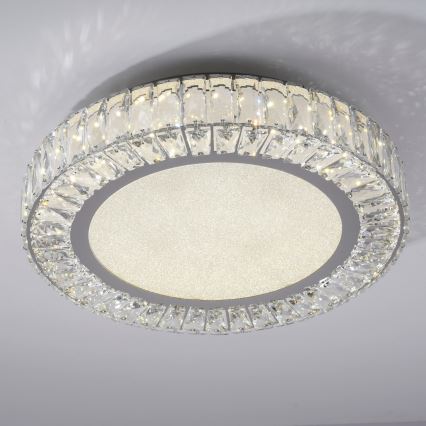 JUST LIGHT. 15222-17 - LED plafonsko svetlo KULUNKA LED/46W/230V prečnika 50 cm sjajni hrom