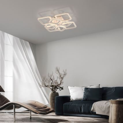 JUST LIGHT. 15269-16 - LED plafonska svetiljka CRYSTALLO LED/43,5W/230V 49x49 cm bela
