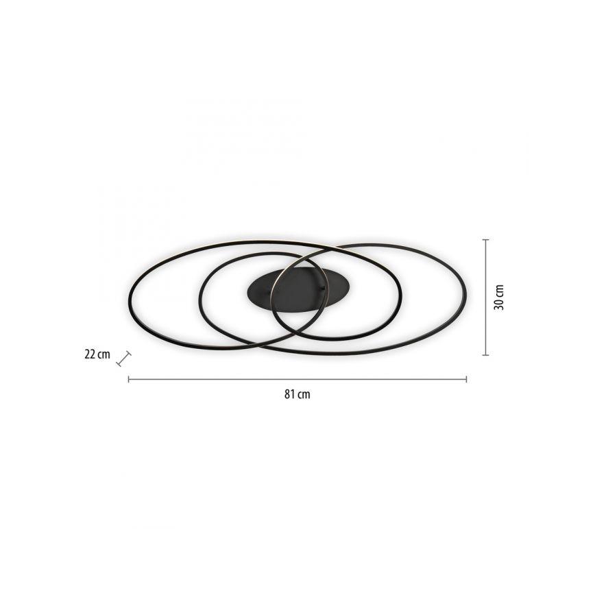 JUST LIGHT. 15321-18 - LED stropno svetlo LUMACA LED/33W/230V crna