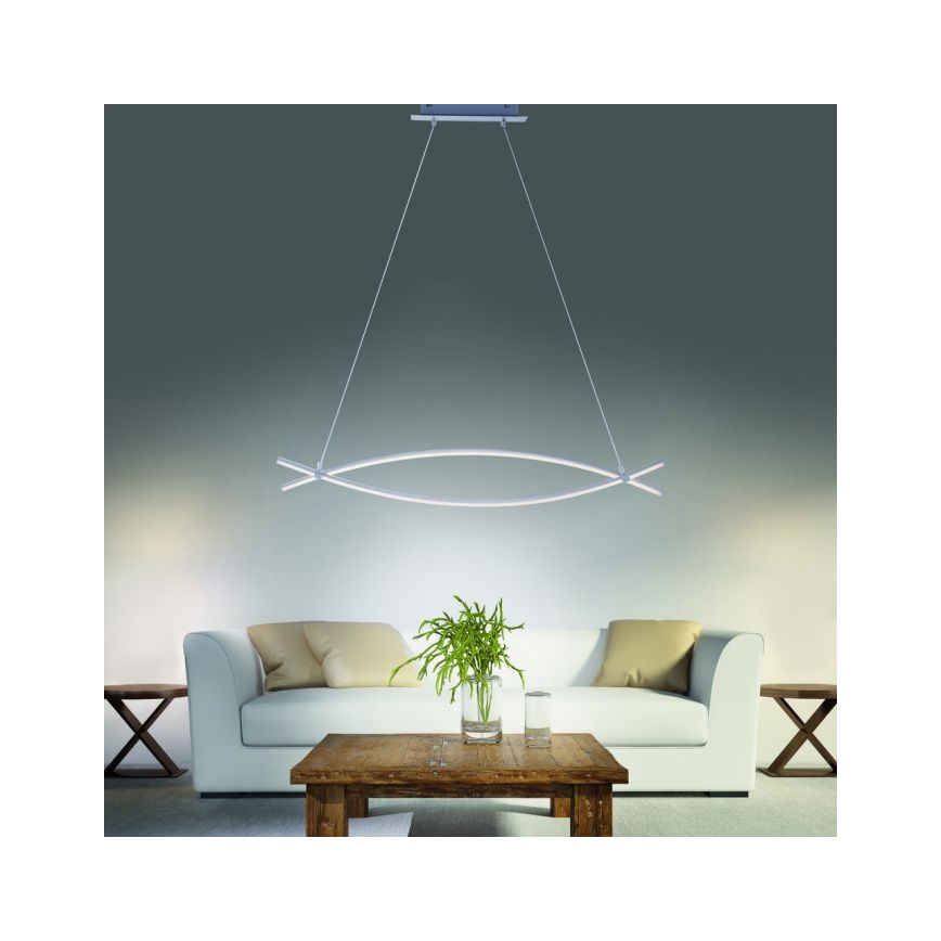 JUST LIGHT. 15382-55 - LED luster na sajli MAJA 2xLED/8,4W/230V mat hrom