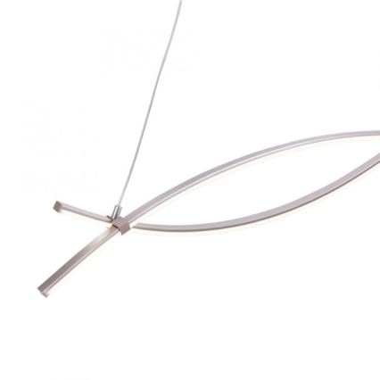 JUST LIGHT. 15382-55 - LED luster na sajli MAJA 2xLED/8,4W/230V mat hrom