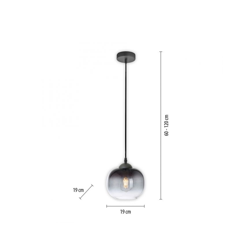 JUST LIGHT. 15420-18 - Luster na sajli ZEA 1xE27/25W/230V crni