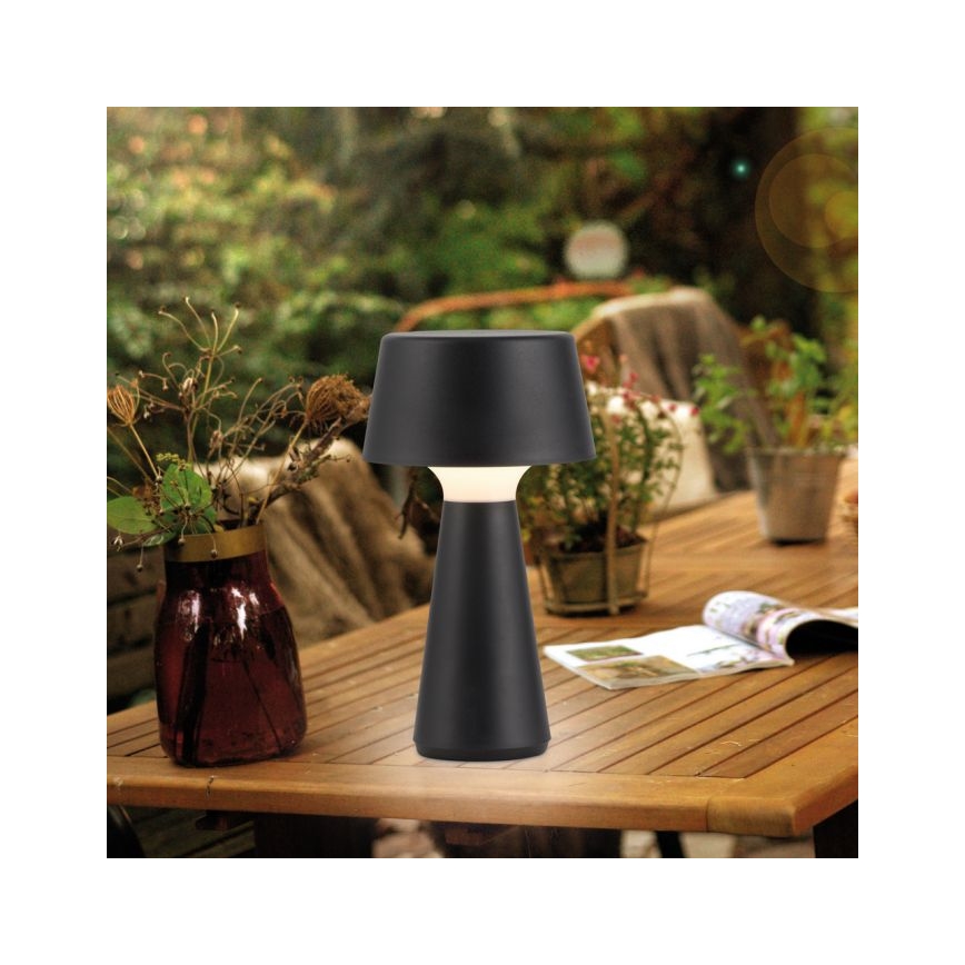 JUST LIGHT. 19260-18 - LED prigušiva spoljna lampa na dodir ABERA LED/3W/3,7V 2000 mAh USB IP54 crna