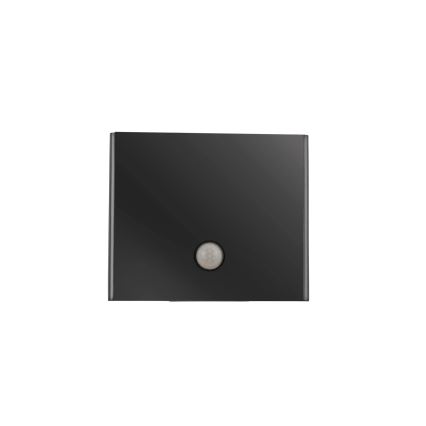 JUST LIGHT. 19471-18 - LED spoljno zidno svetlo sa senzorom AMIN 2xLED/1,25W/3,7V 4400mAh IP44 crna