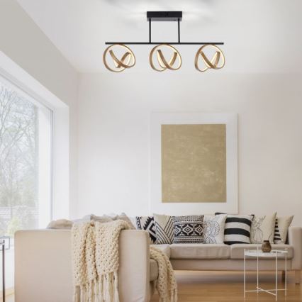 JUST LIGHT. 6245-18 - LED prigušiva plafonska lampa LOOP 3xLED/11W/230V 2700-5000K + daljinski upravljač