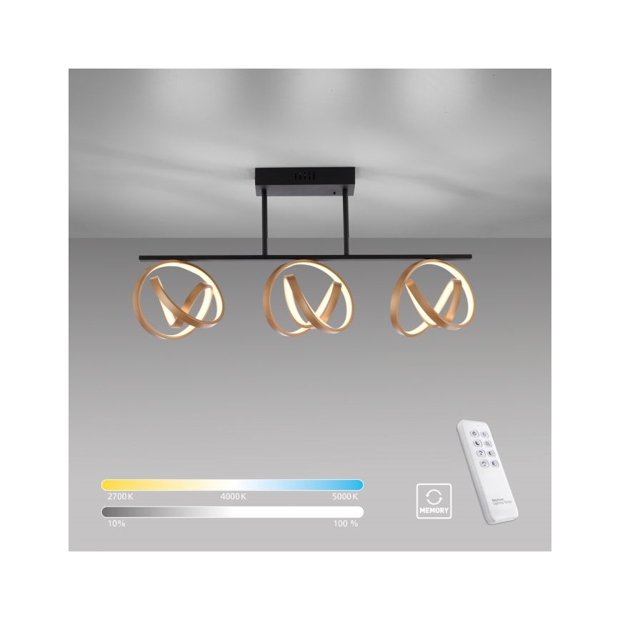JUST LIGHT. 6245-18 - LED prigušiva plafonska lampa LOOP 3xLED/11W/230V 2700-5000K + daljinski upravljač