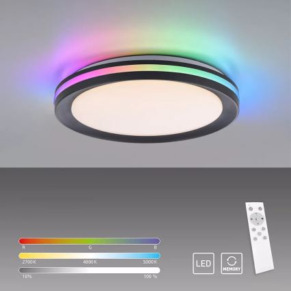 JUST LIGHT. 7509018 - LED RGBW prigušiva plafonska svetiljka GANGES LED/24W/230V 2700-5000K + daljinski upravljač