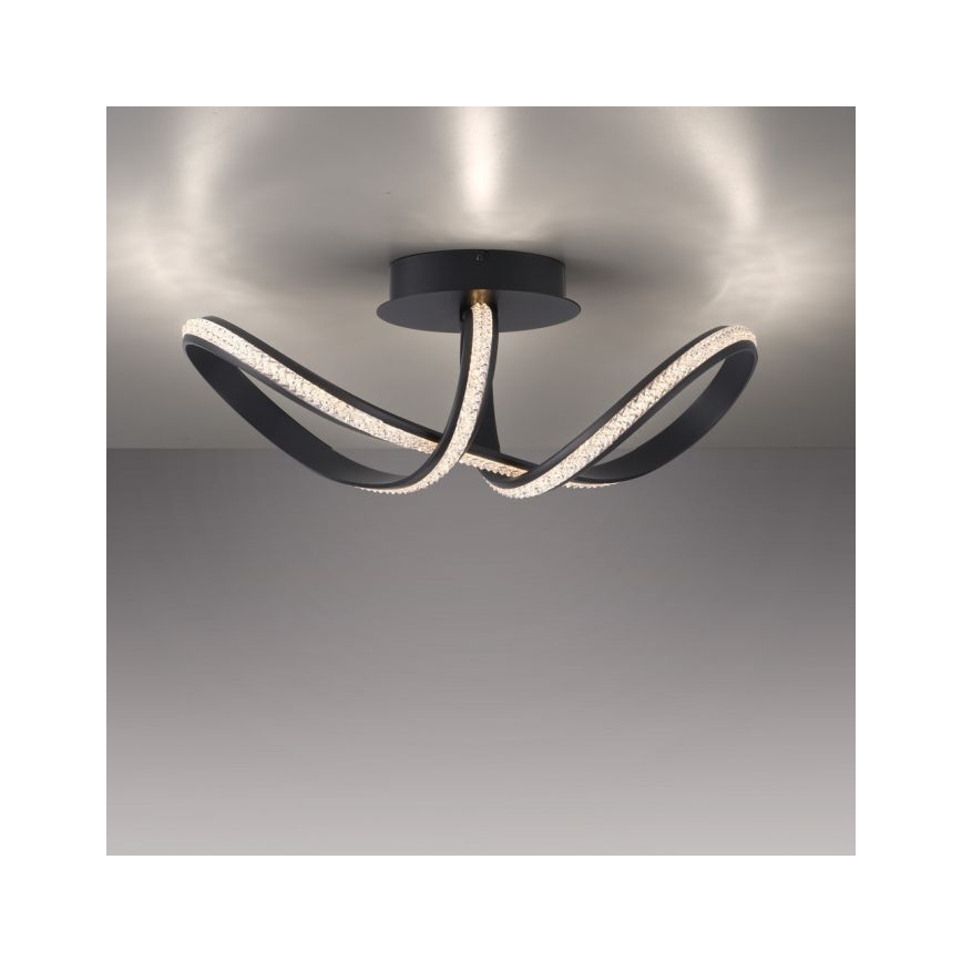 JUST LIGHT. 8475-18 - LED prigušiva plafonski luster BRILLA LED/29W/230V crna