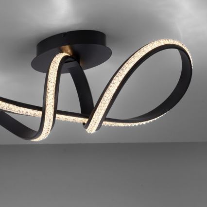 JUST LIGHT. 8475-18 - LED prigušiva plafonski luster BRILLA LED/29W/230V crna