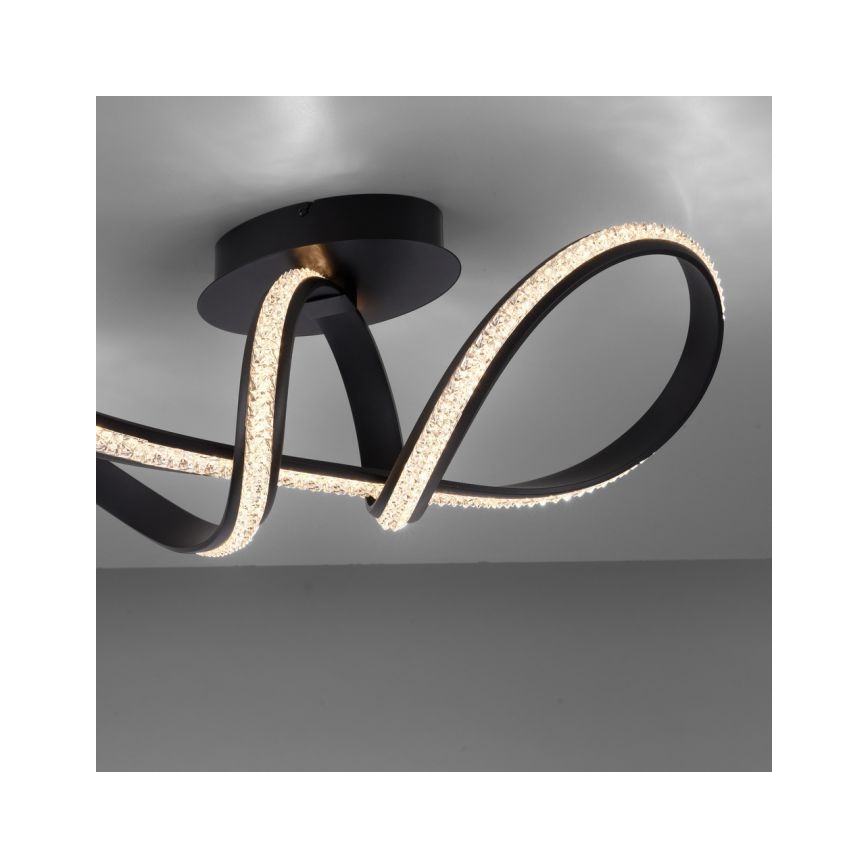 JUST LIGHT. 8475-18 - LED prigušiva plafonski luster BRILLA LED/29W/230V crna
