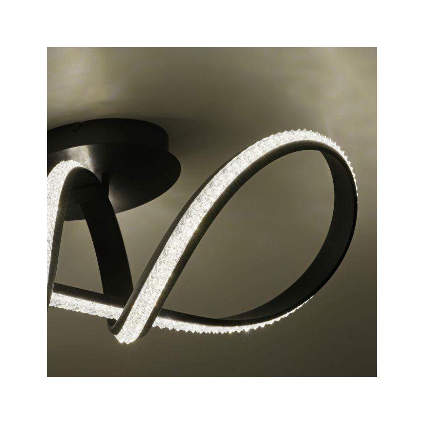 JUST LIGHT. 8475-18 - LED prigušiva plafonski luster BRILLA LED/29W/230V crna