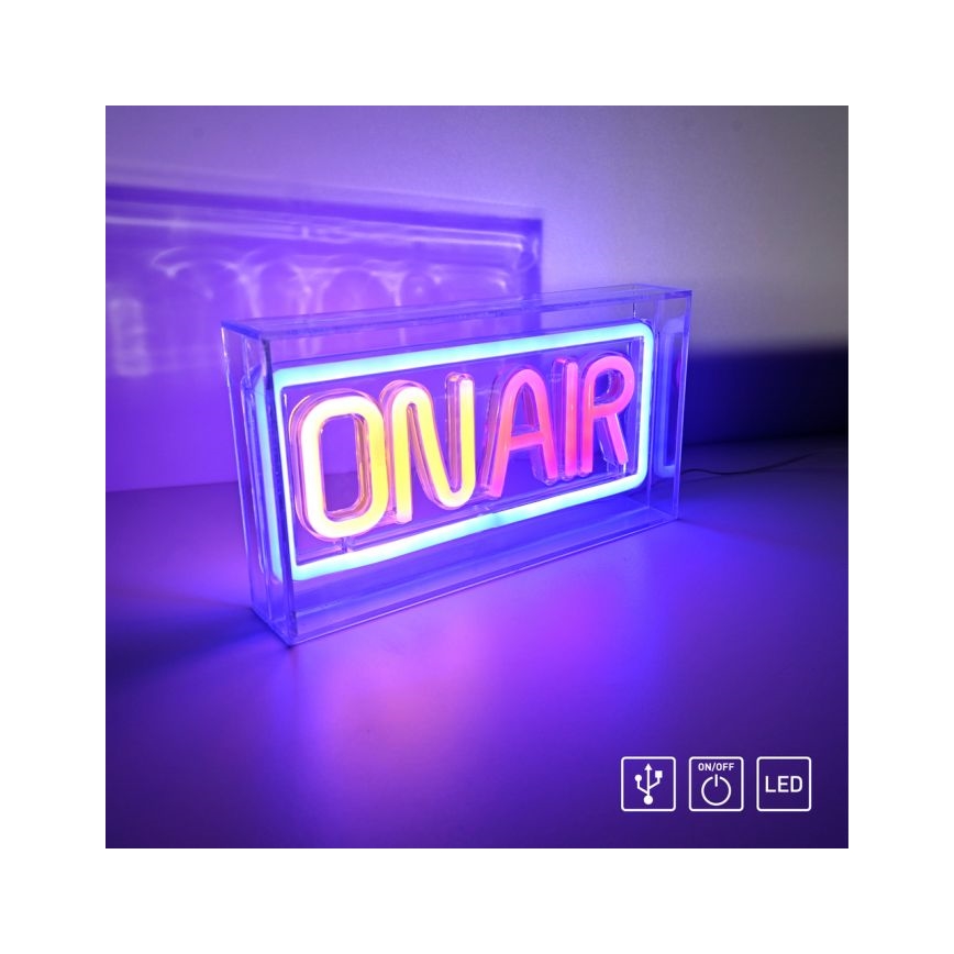 JUST LIGHT. 85013-70 - LED neonska stona dekoracija NEON LED/4W/5V On Air