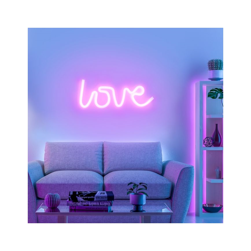 JUST LIGHT. 85021-87 - LED neonska zidna dekoracija NEON LED/6,5W/5V Ljubav