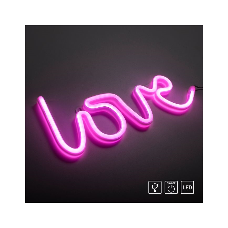 JUST LIGHT. 85021-87 - LED neonska zidna dekoracija NEON LED/6,5W/5V Ljubav