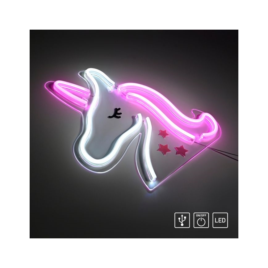 JUST LIGHT. 85025-70 - LED neonska zidna dekoracija NEON LED/6,5W/5V jednorog