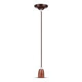 Kabel za napajanje 1xE27/60W/230V, braon/porcelan