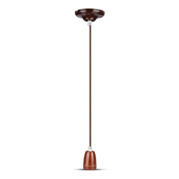 Kabel za napajanje 1xE27/60W/230V, braon/porcelan