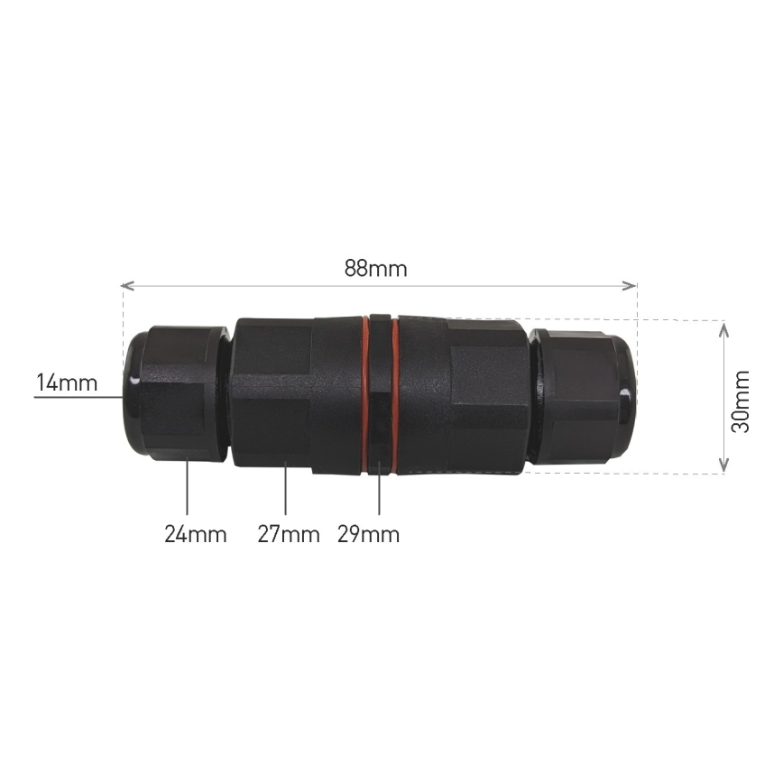 Kabelska spojka CWF 250V/16A IP68 3x2,5 mm²