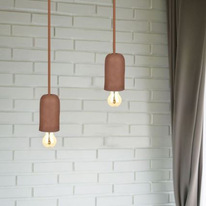 Kabl za napajanje 1xE27/60W/230V beton/braon