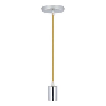 Kabl za napajanje 1xE27/60W/230V braon/sjajni hrom