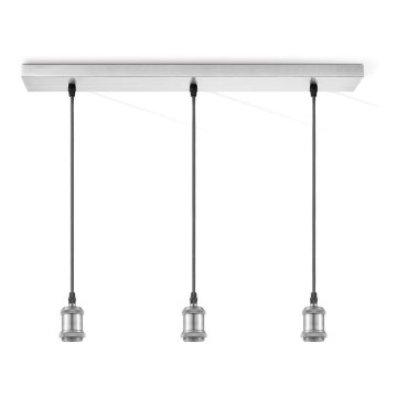 Kabl za napajanje VINTAGE 3xE27/40W/230V, matni hrom