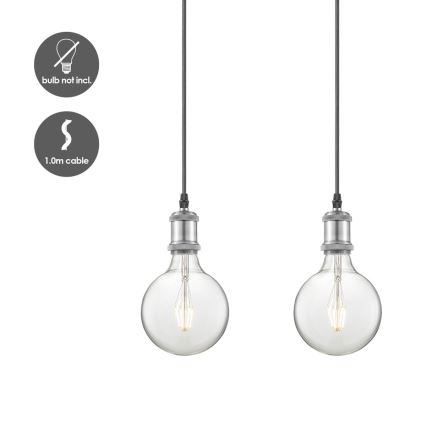 Kabl za napajanje VINTAGE 3xE27/40W/230V, matni hrom