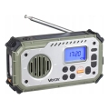 Kamperski radio sa kurblom, solarnim panelom i LED baterijskom svetiljkom sa funkcijom powerbanke 5V/3xAAA/2000 mAh IPX4 zelena