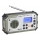 Kamperski radio sa kurblom, solarnim panelom i LED baterijskom svetiljkom sa funkcijom powerbanke 5V/3xAAA/2000 mAh IPX4 zelena