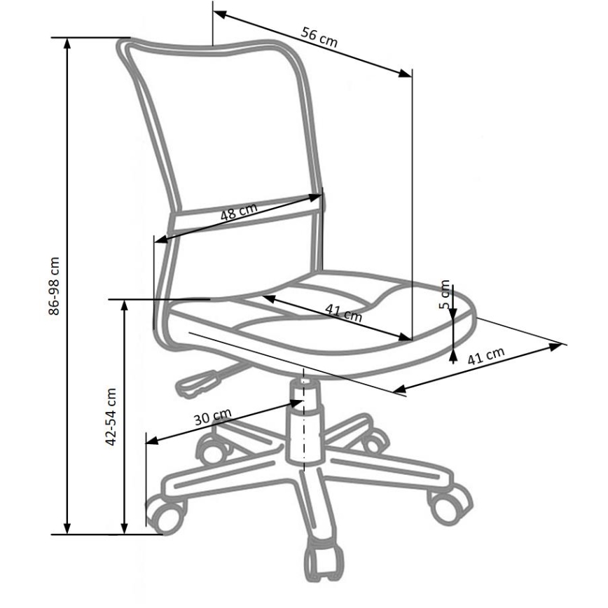 Kancelarijska stolica FANA siva/crna